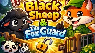 Black Sheep and the Fox Guard | Zoo Animal Cartoon Story 