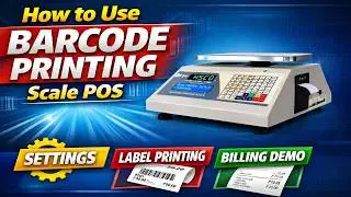 How to Use Barcode Printing Scale POS | Settings, Label Printing & Billing Demo | HSCo POS Scale