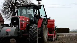 Siew Jęczmienia 2022  | MASSEY FERGUSON 8110 & AGRO-MASZ SR-300|