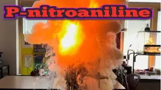 Explosive P-Nitroaniline in RamZland!🔥 C6H6N202+H2S04&rarr;C6H5N20+HSO4+H20 #STEM #Science