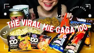 ASMR MUKBANG MIE GAGA 100 NOODLES WITH SAUSAGES & TICTAC SNACK ❤ EATING SOUNDS | Food Asmr