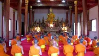 Monks Evening Prayers, Luang Prabang, Laos