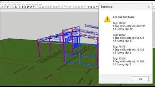 Plugin thống kê sắt hộp trong Sketchup