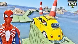 CARROS Fusca na Rampa! Desafio Saltos sobre o Mar - GTA V Mods - IR GAMES
