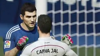 FIFA 15 Real Madrid vs liverpool partido de ida torneo creado eliminatorias gameplay 