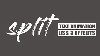 Split Text Animation Effect using CSS 3 || Knockout Text CSS 3  2019