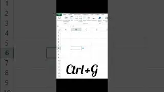 How to open Go To dialog box in Excel #excel #ytshorts #shorts