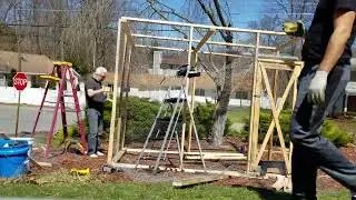 Vegetable  Garden fully enclosed in Chicken Coop Mesh.