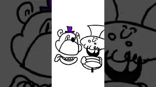 Fredbear tries a mango on a fork... #fyp #fnaf #animation #shorts