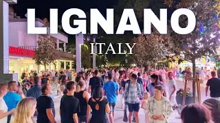 Lignano Sabbiadoro,  Italy - Shopping Center and Restaurants