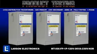 3 kVA Distribution Transformer - 120V Primary - 230V Secondary - NEMA 3R - Fully Potted - 1 Phase
