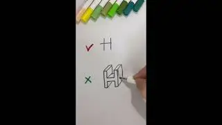 #Hack writing letter H; #TrefaArt; #shorts