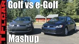 2017 VW Golf vs e-Golf Mashup Review: Which One is the Future?