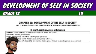 Development of Self Society | Grade 12 LO