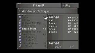 How to use Refine ability on GF - Final Fantasy 8