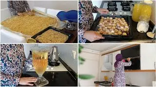 GÜNLÜK RUTİN İŞLER ✅Mutfak Temizliği. Evde Erişte Kestim |Tarçınlı Kurabiye🍪 Limonata Yaptım 