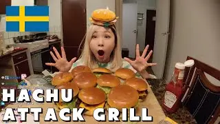 [Nov 19th, '21] Hachu Attack Grill, cooking 10 burgers for 1 viewer - IRL in Stockholm