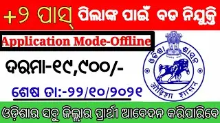 ଆସିଲା ନୂଆ ସରକାରୀ ନିଯୁକ୍ତି 2021//Odisha New Govt Job//#sm job notification,#+2 pass new job update..