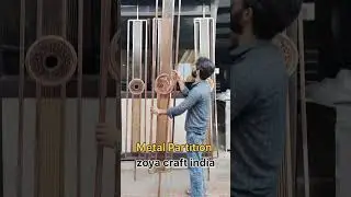 Metal partition with Fluted glass stainless steel pvd Coted #pvdpartition