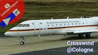 Planespotting from Germany - Cologne Airport - crosswind operations