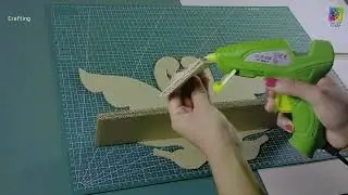 DIY wall shelf cardboard  Vintage goose wall shelf using cardboard  Easy Craft_R