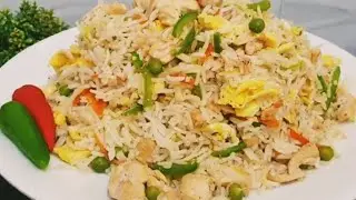 Chinese Rice by kitchen with Aden|Tasty 😋 and easy recipe#rice#veges#egg