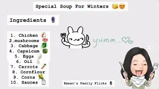 Winter Special Dish 😍🙈 ( SOUP 🍜) 