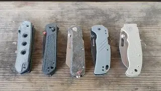 Dorsal finn locks, Demko ad20.5, Civivi Vision fg, Cold Steel Engage, Maserin 631 Pulse, CJRB Bolt.