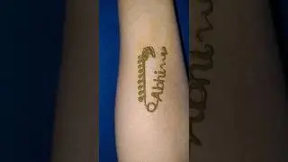 name letter mehndi design short vairal abhi ❤️/ abhi name mehndi design #shorts #shortsfeed #short