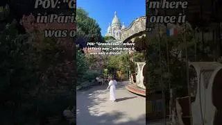Found the most dreamy spot in Sacr&eacute;-C&oelig;ur #SacreCoeur #ParisDreaming #GoldenHourVibes #POV