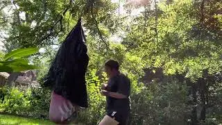 Freestyle Boxing Punching Bag With Slight Injury 