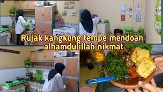 RUJAK KANGKUNG TEMPE MENDOAN, ALHMDULILLAH NIKMAT, AKTIVITAS IBU RUMAH TANGGA SORE HARI #cooking