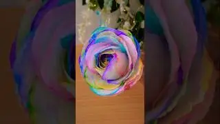How to Make Aesthetic  Rainbow Rose With Tissue Paper/DIY Flowers Making Ideas /Short /Viral