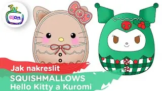 Jak nakreslit SQUISHMALLOWS HELLO KITTY & Vánoční KUROMI 🎄 Roztomilé Vánoční Kreslení pro Děti