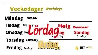 How to learn Swedish WEEKDAYS/ Veckodagar #swedish #funny #swedishlanguage #weekday #fyp