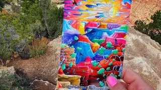 Art Imitates Life - Cycling My Grand Canyon Postcard Painting TO THE Grand Canyon 😀🚴&zwj;♀️