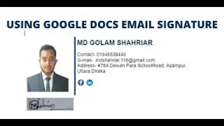 Email Signature by Google Docs| Email signature| Google Docs|