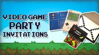 Making Our Video Game Themed Party Invitations - Halloween Party 2023