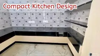 Non Modular Kitchen Design with Separate Dining Room // Compact Kitchen Design