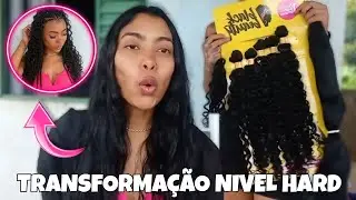 CABELO CACHEADO ORGÂNICO COM NAGÔ EM CABELO LISO E COMPRIDO