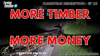 Farmstead Redemption Ep 22 - Darkness Falls but the Timber was HAULED!          #fs22roleplay