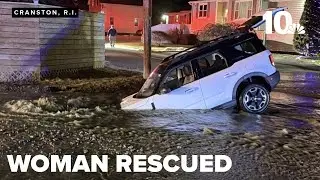 Driver recounts escape from sinkhole after water main break