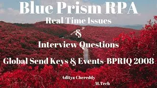 Blue Prism RPA &mdash; глобальные ключи отправки и события глобальных ключей отправки &mdash; BPRIQ2008 &mdash; макет Aditya RPA BTM