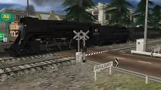 Southern Pacific P-10 4-6-2 Hauls Passenger Train.