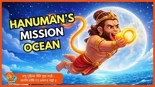 💍 THE SECRET RING! How Hanuman Crossed the Ocean | Hanuman Chalisa Verse 19(Story for Kids)