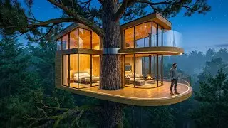 Tiny Treehouse Cabin Above the Forest &ndash; Relaxing ASMR Building