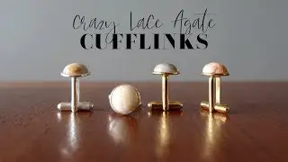 Wear Crazy Lace Agate Cufflinks - Satin Crystals