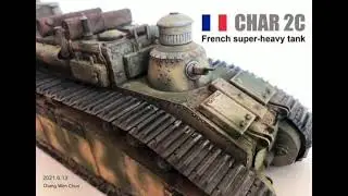 รีวิว​ของเล่น​เด็ก​The Char 2C,  French super heavy tank. MENG 1/35.