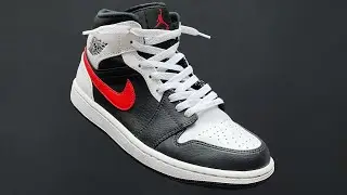 How to Lace Jordan 1 Mid - Loose Lace Style Tutorial