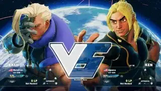 Street Fighter V- Casual Matches- Metafron (Nash) vs kjpwvu (Ken)